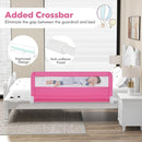BABY JOY Bed Rails for Toddlers, 59'' Extra Long, Swing Down Bed Guard w/Safety Straps, Folding Baby Bedrail for Kids Twin, Double, Full Size Queen & King Mattress (Pink, 59-Inch) by TinyTreasures Baby Boutique