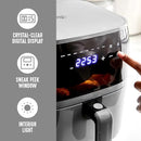 GreenLife Compact Electric Air Fryer Oven, 5.3 QT, PFAS-Free Ceramic Nonstick Drawer, 8 One Touch Digital Display, Easy View Window, Auto Shut-Off Timer, Dishwasher Safe Parts, 1500 Watts, Graphite by CozyNest Decor