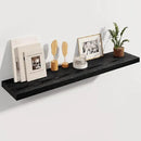 Black Floating Shelves 48 Inch Long, 8 Deep Floating Shelves for Wall, Rustic 48" Long Fireplace Mantel, Large 48 x 8 Wall Shelves for Bedroom, Living Room, Bathroom, Black Deep Shelves Set of 1 by CozyNest Decor