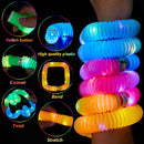 12 PCS Light Up Glow Sticks - LED Pop Tubes, Glow in The Dark Party Supplies, Sensory Toys Birthday Party Favors for Kids, Light Up Toys Goodie Bag Stuffers Gifts by TinyTreasures Baby Boutique
