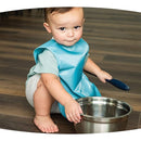 Tiny Twinkle Mess Proof Apron Bibs - 2 Pack Waterproof & Lightweight Baby Bibs for Led Weaning | 100% Recycled Polyester, Easy Clean & Machine Washable (Slate Olive,Small 6-24 Months) by TinyTreasures Baby Boutique
