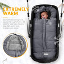 Orzbow Warm Bunting Bag Universal,Stroller Sleeping Bag Cold Weather,Waterproof Toddler Footmuff (Grey, Large) by TinyTreasures Baby Boutique