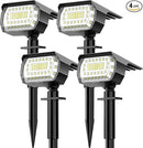 LANSOW Solar Spot Lights Outdoor, [4 Pack/57 LED] 2-in-1 Solar Landscape Spotlights, 3 Modes IP65 Waterproof Dusk to Dawn Solar Powered Flood Wall Lights for Outside Yard Garden Pathway(Cool White) by CozyNest Decor