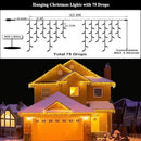 Led Christmas Lights Outdoor Christmas Decorations Hanging Lights 400LED 8 Modes 75 Drops, Waterproof Outdoor Indoor Fairy Christmas Lights for Party, Holiday, Wedding Decorations (Warm Light) by GreenHaven Gardens