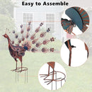 VEWOGARDEN Peacock Outdoor Statues Metal Peacock Tail Spread Garden Sculptures & Statues for Yard Lawn Patio Pool Outside Decorations, Blue & Bronze by GreenHaven Gardens