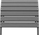 SERWALL Folding Adirondack Ottoman for Adirondack Chair, No-Assembly Weather Resistance Outdoor Footstool, High Impact Polystyrene Folding Adirondack Footrest, Gray by GreenHaven Gardens