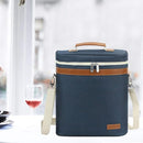 ZORMY 3 Bottle Insulated Wine Tote Cooler Bag, Portable Carrier with Corkscrew Opener and Shoulder Strap for Beach Travel Picnic, Unique Gift for Wine Lovers Navy Blue by TinyTreasures Baby Boutique