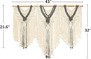 guzhiou large macrame wall hanging - Boho Tapestry Macrame Wall Decor Art- Chic Bohemian Handmade Woven Tapestry Home Decoration for Bedroom Living Room Apartment Wedding Party - 43"x32" (Beige-grey) by CozyNest Decor