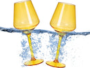 Floating Wine Glasses for Pool - Set of 2-15 OZ (Green)