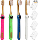 Toddler Toothbrush, Kids Toothbrush, Galactic Adventures Style, Toddler Age 2-4 and Up, Soft Bristles with Caps, Pack of 4 by TinyTreasures Baby Boutique