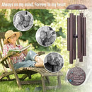 Personalized Wind Chimes, Blue Butterfly Sympathy Wind Chime, in Loving Memory for Loss of Loved Dad/Mom, Metal Large Memorial Condolences Gifts, 36inch Deep Tone Wind Chime by CozyNest Decor