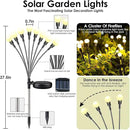 2025 Solar Lights Outdoor Waterproof, 6 Pack Solar Garden Lights, Solar Firefly Lights Outdoor Waterproof, Solar Twinkle Swaying Fairy Light for Pathway Yard Garden Christmas Decorations (Warm White) by GreenHaven Gardens