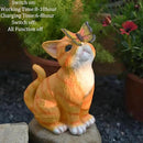 Cat Garden Figurines Outdoor Decor Solar Statue with LED Lights for Patio Lawn Yard Art Decoration Housewarming Garden Gift by CozyNest Decor