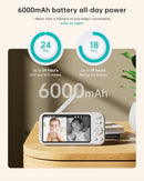 2K Video Baby Monitor with 2 Cameras and Audio, 3000ft Long Range Baby Monitor No WiFi, 5.5" Split Display, VOX - AI Cry Detect, ANR, IR Night Vision, 2-Way Audio, 6000mAh by TinyTreasures Baby Boutique