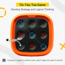 4-in-1 Handheld Tic Tac Toe Game Portable Electronic Board Games for Kids & Adults, Travel Fun & Memory Growth Gift, Orange by TinyTreasures Baby Boutique