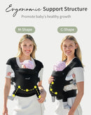 GROWNSY Baby Carrier Newborn to Toddler, Cozy Baby Wraps Carrier, Ergonomic Baby Carrier with Head Support, Black by TinyTreasures Baby Boutique