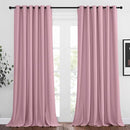 NICETOWN Room Darkening Grommet Curtain Panels - Living Room Curtains Thermal Insulated Window Treatments Privacy Draperies for Patio (W80 x L108, Crystal Pink, 1 Pair) by TinyTreasures Baby Boutique