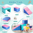 Lischwert Foam Climbing Blocks for Toddlers, Toddler Climbing Toys Indoor with Slide Stairs and Ramp Soft Play Climbing for Toddlers, 6 Pieces by TinyTreasures Baby Boutique