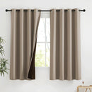 NICETOWN Blackout Curtains for Living Room - Thermal Insulated with Grommet Top Room Darkening Noise Reducing Plylux Curtains for Bedroom Cafe Bar, 2 Panels, Cappuccino, 52 x 63 Inch Long by TinyTreasures Baby Boutique