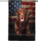 FLAGWIX Patriot American Dog Flags - Chocolate Labrador American Double Sided Flag - 4th of July Decorations for Home, Outside, House Flag 30x40 Heavy Duty Canvas, Decorative Indoor Outdoor Flag by GreenHaven Gardens