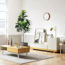 Artificial Fiddle Leaf Fig Tree - 6.5ft Faux Ficus Lyrata Plant with 108 Fiddle Leaves Fake Fig Silk Tree in Pot Artificial Tree for Indoor Outdoor Home Office Perfect Housewarming by CozyNest Decor