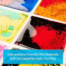 Art3d 6”x6” Square Sensory Fidget Liquid Motion Tiles for Kids, Toddler, Teens - Interactive Soft Gel Liquid Play Mats for Home, Schools, Playrooms, Multi-Pack of 6 Tiles by TinyTreasures Baby Boutique