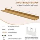 Axeman Picture Ledge Shelf, Floating Shelves for Wall Decor Storage Set of 6, 36 inch Floating Wall Mounted Shelves, Wall Shelves with Lip for Living Room, Bedroom, Nursery, Bathroom, Kitchen, Oak by TinyTreasures Baby Boutique