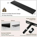 RICHFOCUS 55Inch Floating Shelves for Wall 1 Pack Shelves for Bedroom|Kitchen|Bathroom Wall Mounted Rustic Wood Floating Shelf with Invisible Brackets for Books|Storage|Decor, Black by CozyNest Decor