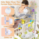 VZO Baby Crib Mobile with Music and Lights, Mobile for Crib with Remote Control, Rotation, Starlight Projection, Crib Toys for Babies Boys Girls Gray by TinyTreasures Baby Boutique