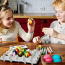 CALPALMY 24 Pieces Wooden Eggs - Life-Size, Reusable Fake Easter Eggs for Painting, Decorating, Crafting, Pretend Play, Faux Food Display, Nest Box Training by TinyTreasures Baby Boutique