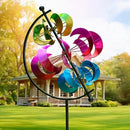 Wind Spinner for Garden and Yard - Large Metal Kinetic Wind Sculpture for Outdoor Decor (Moons) by CozyNest Decor