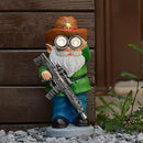 Funny Garden Gnomes Statue Outdoor Decor, Solar Telescope Gnome Decorations for Yard, Lawn, Patio, Porch, Fathers Day Birthday Housewaming Gifts for Dad, Men, Husband, 10.6 Inch, Resin by CozyNest Decor