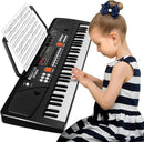 M SANMERSEN Piano for Kids with Microphone, Keyboard Piano for Beginners Electronic Keyboard 61 Keys with Dual Speakers/LED Display/AUX-in Jack/Music Stand Piano Toys for Boys Girls Ages 3-12 by TinyTreasures Baby Boutique