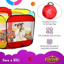 Kids Ball Pit Pop Up Large Tent for Toddlers - Indoor & Outdoor Gift Toys for Infants Girls & Boys, Baby Playpen with Zippered Storage Bag, 100 BallPit Balls Included by TinyTreasures Baby Boutique