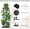 LINZINAR Plant Stand 5 Tier 6 Potted Indoor Plant Shelf Multiple Stands for Garden Corner Balcony Living Room by GreenHaven Gardens