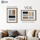 VCK 16x24 Frame 3 Pack - Brown Walnut, Natural Textured Solid Wood Poster Picture Frame, Wall Mounting Hanging by CozyNest Decor