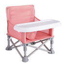 Portable Baby Booster Seat with Tray, Toddler Booster seat for Dining, Camping, Travel, Baby Beach Chair 6 Months to 3 Years Old Indoor Outdoor Use Pink by TinyTreasures Baby Boutique