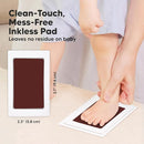 4-Pack Inkless Baby Hand and Footprint Kit - Mess Free Ink Pad for Newborn Keepsake, Dog Nose & Paw Print Kit, Clean Touch Ink Pad for Baby Hand & Footprints, Ideal New Mom Gifts (Auburn) by TinyTreasures Baby Boutique