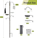 ERYTLLY Bird Feeding Station Kit Bird Feeder Poles,Premium Multi Feeder Hanging Kit with Suet Cage and Bird Bath Bird Food Finch Sock for Attracting Wild Birds and Plants,Baskets,Lanterns,Wind Chimes by GreenHaven Gardens