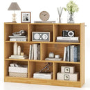 Tangkula 8-Cube Bookcase, Wood 3 Tier Open Storage Bookshelf, Modern Multipurpose Display Cabinet for Living Room, Study, Reading Nook, 48 x 12.5 x 36.5 Inch, Burlywood by CozyNest Decor