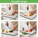 2IN1 Titanium Cutting Boards for Kitchen,Metal Cutting Boards With Pure Titanium and Wheat Straw PP,Double Sided Chopping Board with Juice Groove Dishwasher Safe Easy to Clean Non Toxic 15"X10" by CozyNest Decor