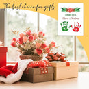 SHLINCO Handprint Keepsake DIY Kit, Baby's First Christmas Keepsake, Winter Decoration, Family Footprint Art for Kids, 7.8x9.8 Inch Canvas, Suitable For Desktop Wall Ornaments by TinyTreasures Baby Boutique