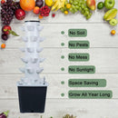 Hydroponics Tower Indoor Growing System Vertical Garden Planter Indoor Smart Garden Kit with Pump and Movable Water Tank Vegetable Plant Gift for Gardening Lover (30-Plants) by GreenHaven Gardens