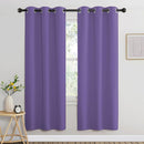 NICETOWN Blackout 72 inch Curtains for Kids Room, Grommet Room Darkening Thermal Insulated Solid Window Treatments Sound Reducing for Bedroom, 2 Panels, W37 x L72, Lilac Purple by TinyTreasures Baby Boutique