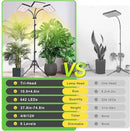 2024 LBW Grow Lights for Indoor Plants with Stand, 642 LEDs Full Spectrum Standing Plant Light, Tall Floor Plant Lamp with 3/6/12H Timer, 6 Brightness, 3 Modes, 63 " Adjustable Tripod by GreenHaven Gardens