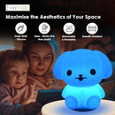 Combined Bluetooth Speaker & Nightlight With 9 Color Emissions, Child Friendly Silicone & BPA Free, USB Recharging, Receives Audio From Computer, Phone Or Tablet, and includes Remote Control (Dog) by TinyTreasures Baby Boutique