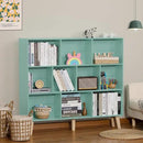 LEYAOYAO 10 Cube Bookshelf,3 Tier Modern Wide Bookcase with Legs,Mid-Century Wood Bookshelves Storage,Mint-Green Large Book Case,Freestanding Organizer Display Shelf for Bedroom,Living Room,Office by CozyNest Decor