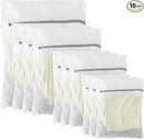 10 Pack Mesh Laundry Bags for Delicates with Non Rust Zipper- MDSXO White Laundry Bags Mesh Wash Bags, Easy Fit Bra, Sock,Lingerie,Sneaker,Baby Laundry for Washing Machine Travel Storage[1XL/3L/3M/3S] by TinyTreasures Baby Boutique