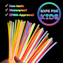 300 Pcs Glow Sticks Bulk Party Pack, 8'' Glow in the Dark Party Supplies, Glow in the Dark Light Up Sticks with Connectors, Party Favors for Birthday, Concert, Raves, Halloween, Christmas by TinyTreasures Baby Boutique