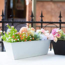 Wall Hanging Planters for Outdoor Plants 16 Inch Large Metal Fence Pots with Hooks for Outside Garden Balcony Plants 3PCS（Black） by CozyNest Decor